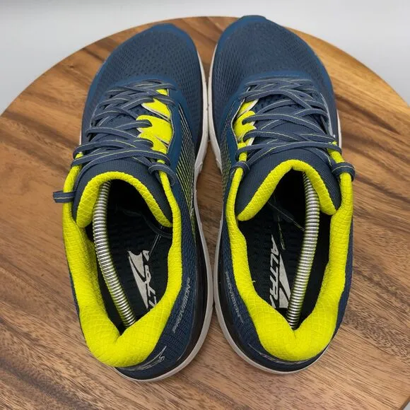 Altra Provision 4 Mens Size 12 Road Running Shoes Wide Toe Box Blue Lime 508430