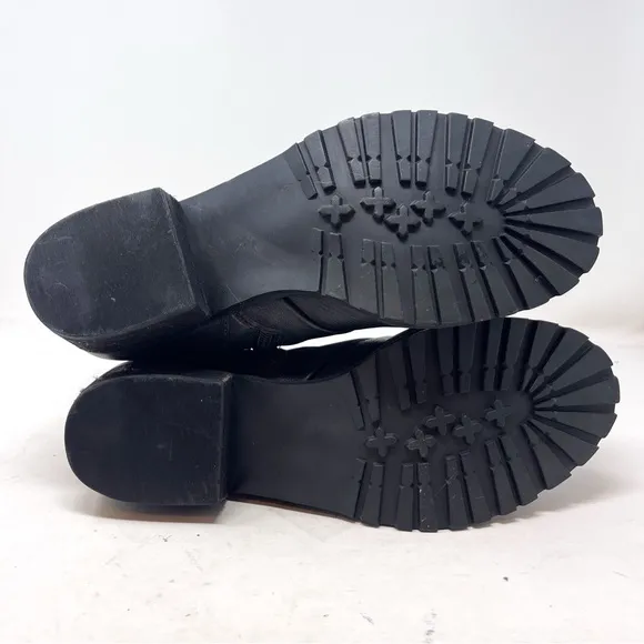 Andre Assous Genuine Leather Black Midi Side zip boots waterproof sz EUR 40/9.5