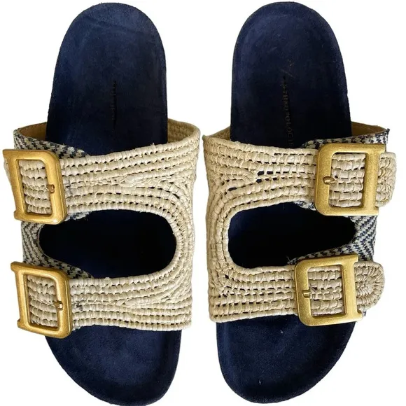 Anthropologie Double Straps Sandals Size 8