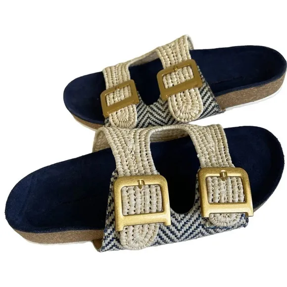 Anthropologie Double Straps Sandals Size 8