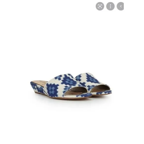 Anthropologie Sam Edelman Ikat Print Wedge Slip-On Slide Sandals (NWT)