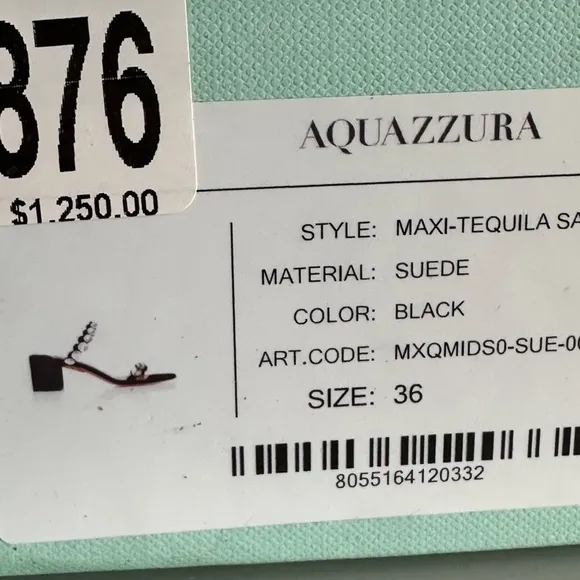 AQUAZZURA Tequila sandals suede 36