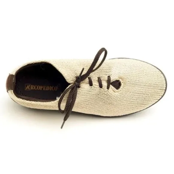 ARCOPEDICO CLASSIC VEGAN OXFORD IN BEIGE EUC WOMEN'S SIZE 38