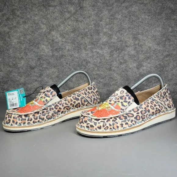 Ariat Cruiser Rodeo Quincy Leopard Print‎ Shoes Slip On Loafers Women's 9.5
