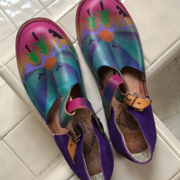 Artist-designed hand-painted/crafted shoes