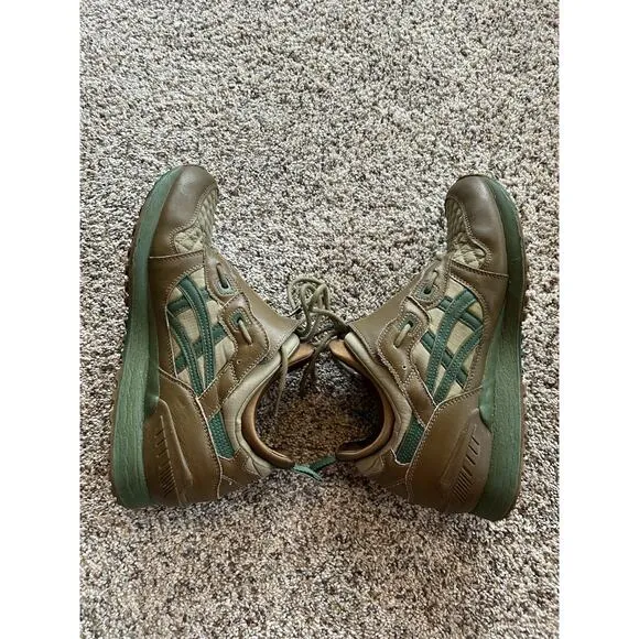 Asics Gel Lyte Mens 10 Running Sneaker Hiking Shoes 1191A143 Brown Green E25
