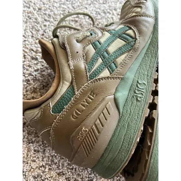 Asics Gel Lyte Mens 10 Running Sneaker Hiking Shoes 1191A143 Brown Green E25
