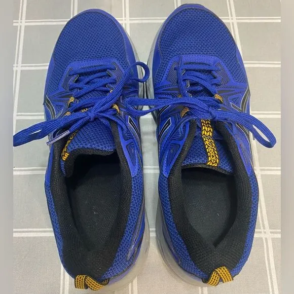 ASICS Gel Venture 8 Men’s Sz 10 Extra Wide Blue Black Sneakers Athletic Shoes
