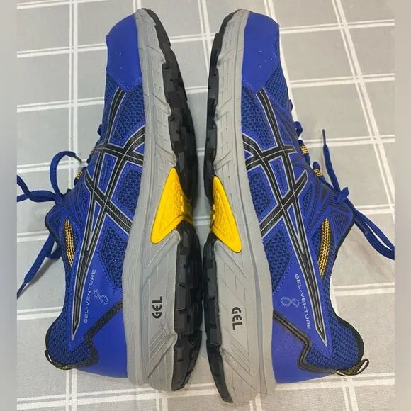 ASICS Gel Venture 8 Men’s Sz 10 Extra Wide Blue Black Sneakers Athletic Shoes