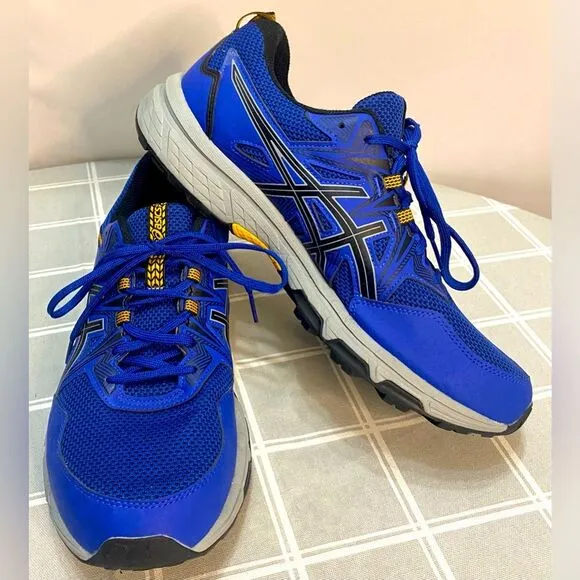 ASICS Gel Venture 8 Men’s Sz 10 Extra Wide Blue Black Sneakers Athletic Shoes