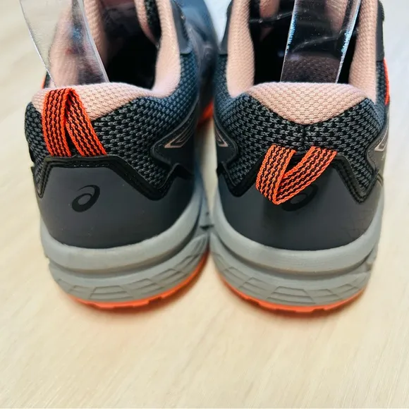 Asics Woman’s Gel Venture 8 Running Shoes Grey Blush‎ Pink Orange Size 9 Wide.
