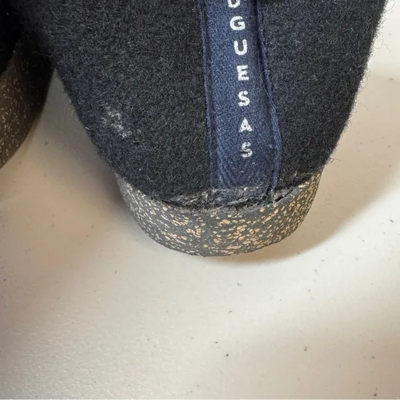 Asportuguesas Mens City Tweed Slip On Black Wool Felt Upper Shoes Size 39