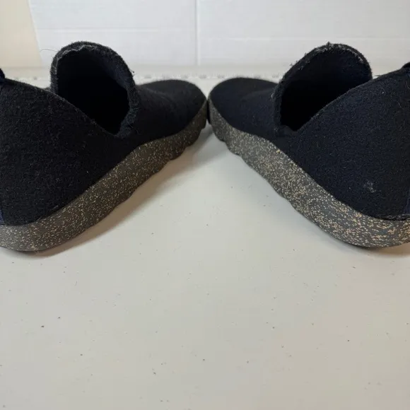 Asportuguesas Mens City Tweed Slip On Black Wool Felt Upper Shoes Size 39