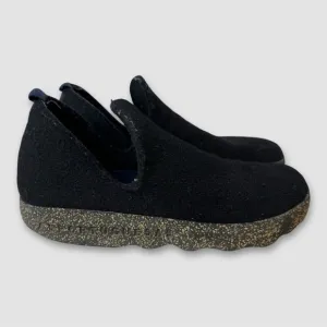 Asportuguesas Mens City Tweed Slip On Black Wool Felt Upper Shoes Size 39