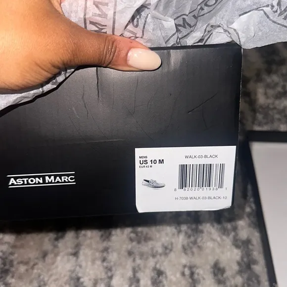 ASTON MARC PERFORATED BIT LOAFER BLACK 10 NIB