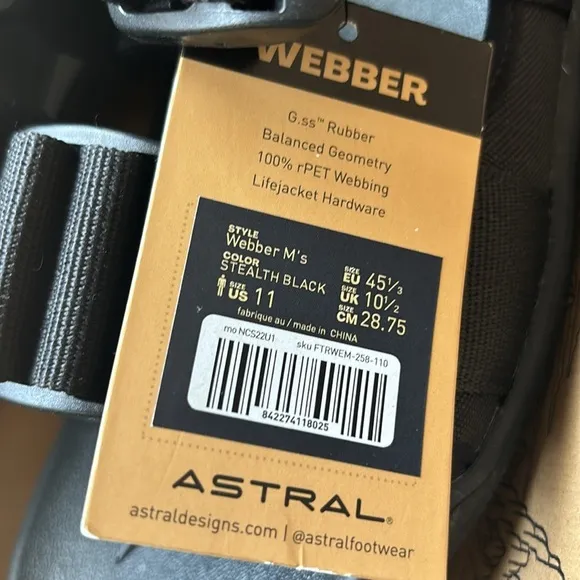 Astral men’s sandals  NEW