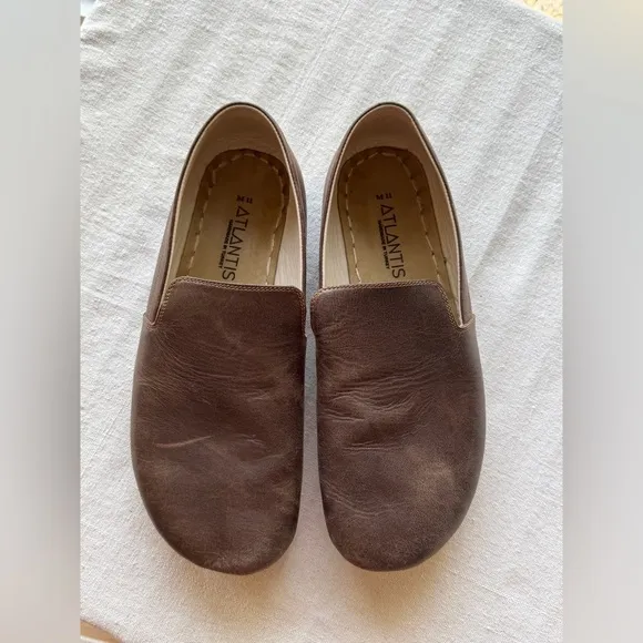 Atlantis Barefoot Men's Lion Minimalists Brown Leather Wide Toe Box Shoes Sz 11