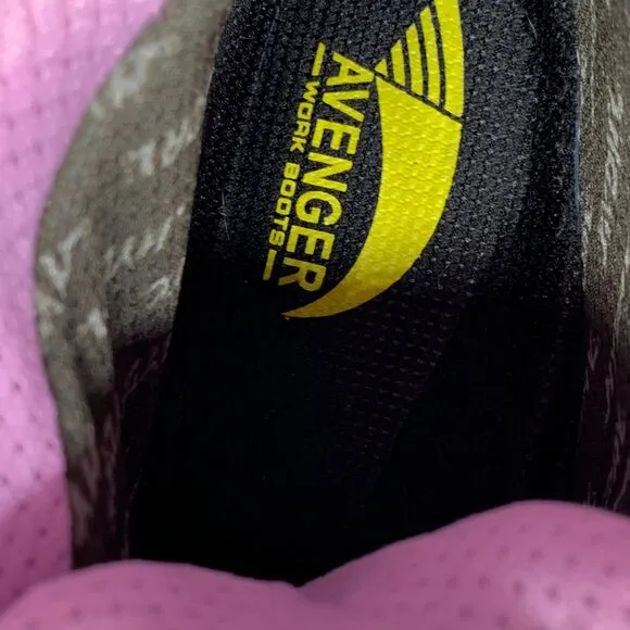 AVENGER SIZE 10 WIDE WOMENS STEEL TOE SAFETY FRAMER WORKBOOTS A7123