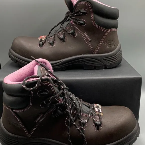 AVENGER SIZE 10 WIDE WOMENS STEEL TOE SAFETY FRAMER WORKBOOTS A7123