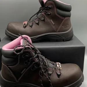 AVENGER SIZE 10 WIDE WOMENS STEEL TOE SAFETY FRAMER WORKBOOTS A7123
