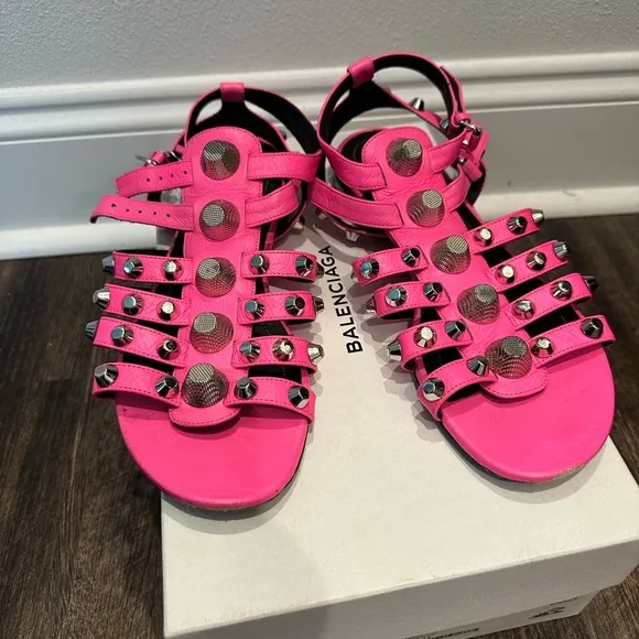Balenciaga Arena Sandals Bright Pink