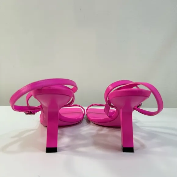 Balenciaga Void Pink Leather Sandals