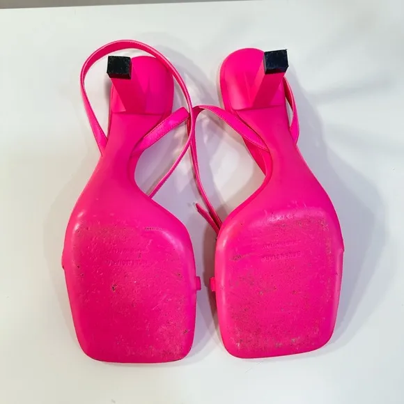Balenciaga Void Pink Leather Sandals