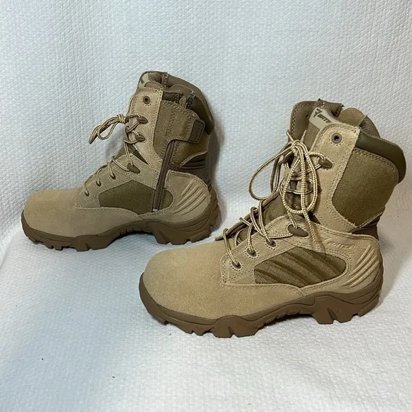 BATES Men’s Combat GX-8 Waterproof Composite Toe Side Zip Tactical Boot Size 4