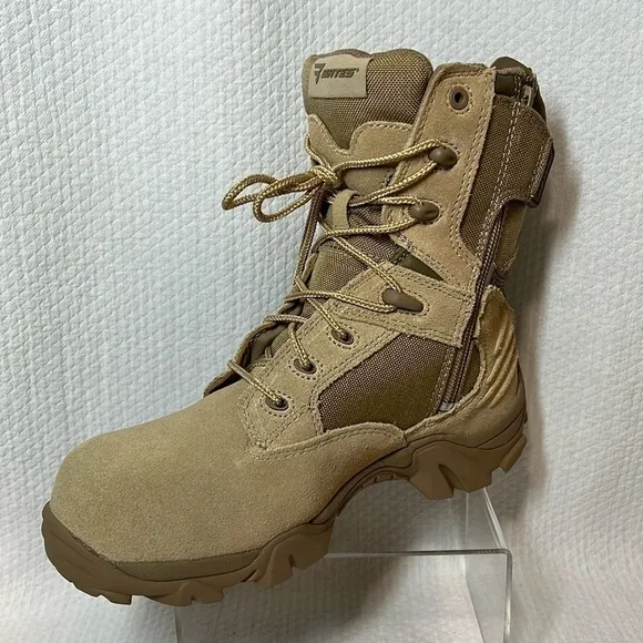 BATES Men’s Combat GX-8 Waterproof Composite Toe Side Zip Tactical Boot Size 4