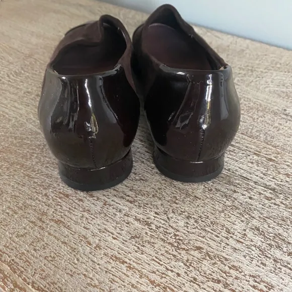 Beautifeel Lucy Shoes Suede Patent Leather Cap Toe Heel Brown Size 37