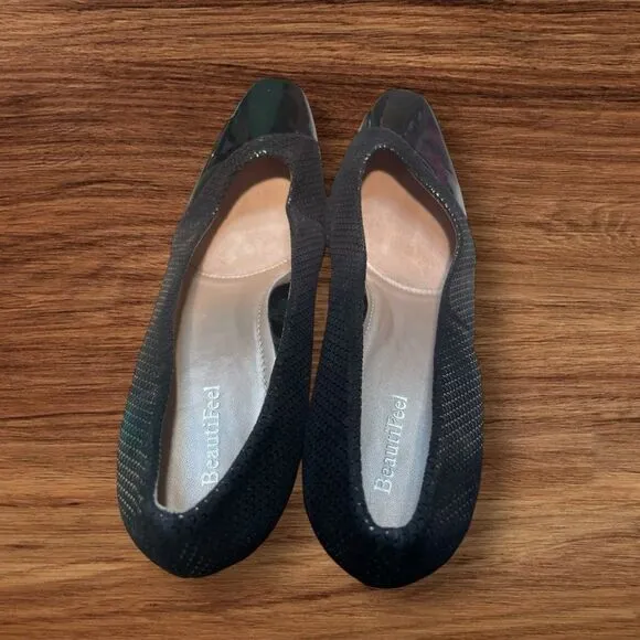 BeautiFeel Sexy Black Heeled Dress Shoes US7.5 Women's