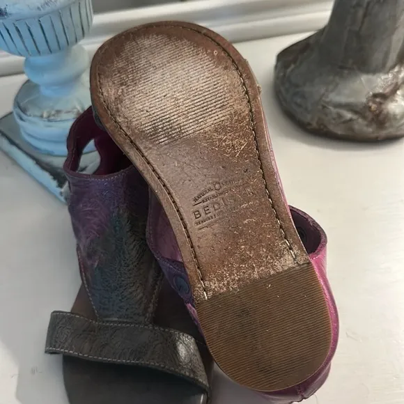Bed Stu Sandals 8 Watercolor distressed Leather