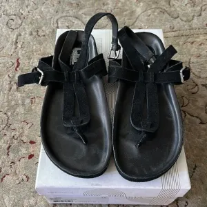 Belle by Sigerson Morrison - black suede leather sport sandals - NEVER WORN