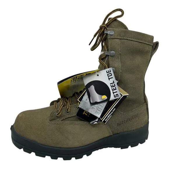 Belleville 675ST SZ.10.5W Mens Vibram Sole Steel Toe Military Boots Suede NWTS