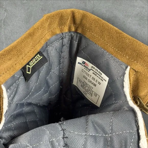 Belleville C775ST GoreTex Steel Toe 600g Thinsulate Cold Weather Boots - 9.5W