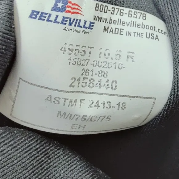 Belleville Men's 495 ST 8&quot; US Navy Gen Purpose EH Rated Steel Toe Boots, 10.5