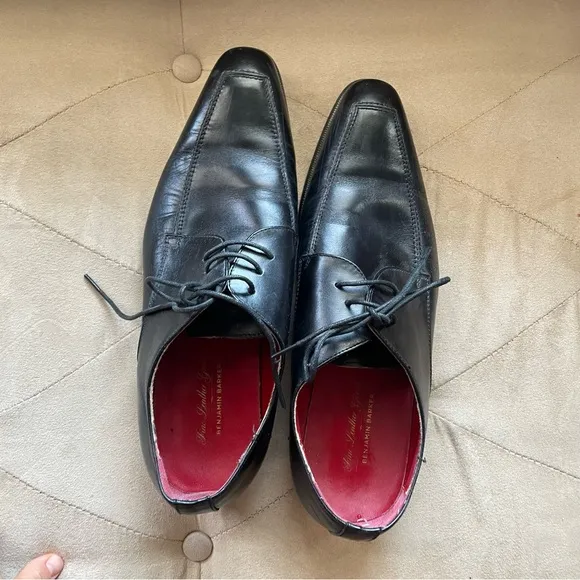 Benjamin Barker 10.5 Men's 44 Black Leather Shoes