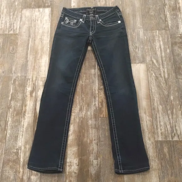 BIG STAR &quot;Liv&quot; straight jeans darkwash VWLIBROL2LX The Buckle sz 26L 26x33L