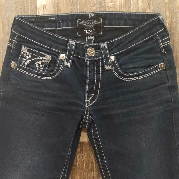 BIG STAR &quot;Liv&quot; straight jeans darkwash VWLIBROL2LX The Buckle sz 26L 26x33L
