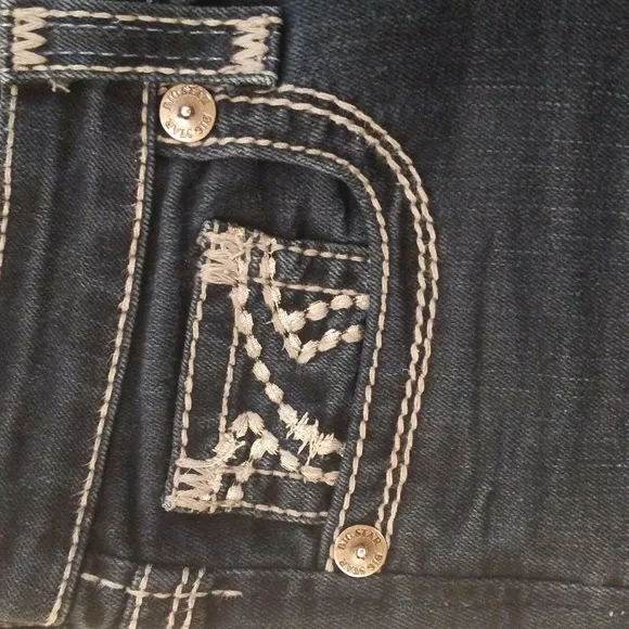 BIG STAR &quot;Liv&quot; straight jeans darkwash VWLIBROL2LX The Buckle sz 26L 26x33L