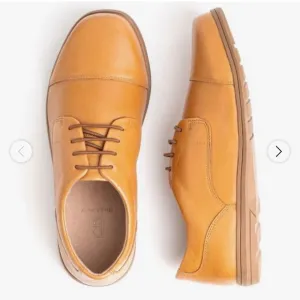 Birchbury Brenston Barefoot Men's Tan Leather Dress Shoes Size 14