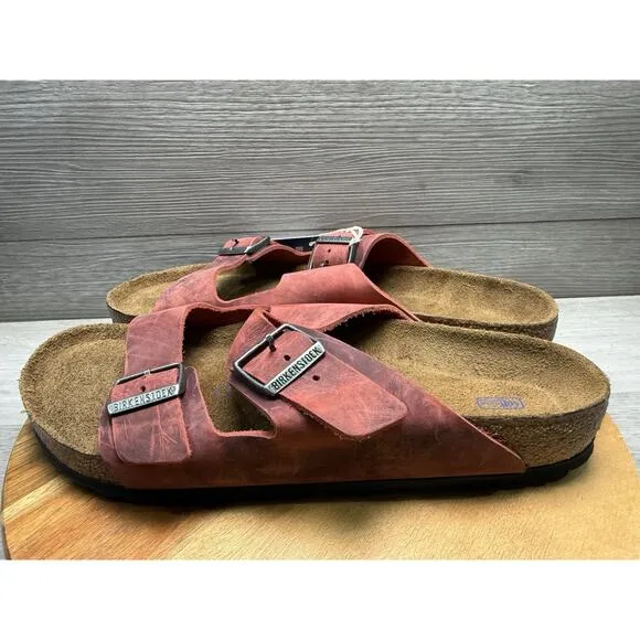 Birkenstock Arizona Big Buckle | Mars Red | Men’s 12 Soft Bed.
