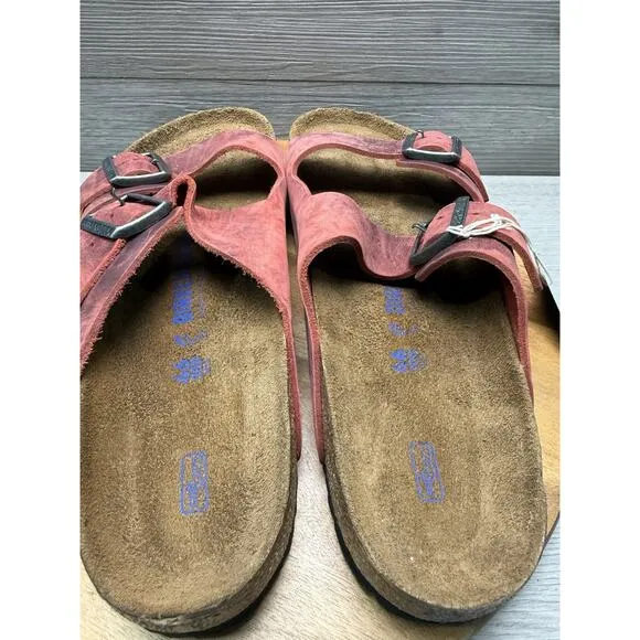 Birkenstock Arizona Big Buckle | Mars Red | Men’s 12 Soft Bed.