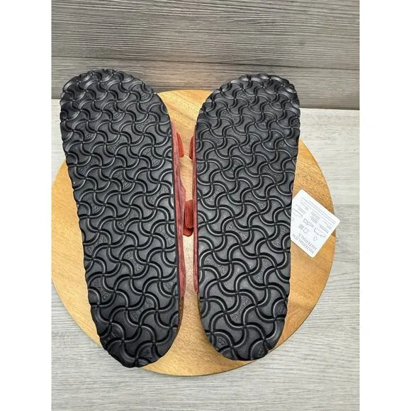 Birkenstock Arizona Big Buckle | Mars Red | Men’s 12 Soft Bed.