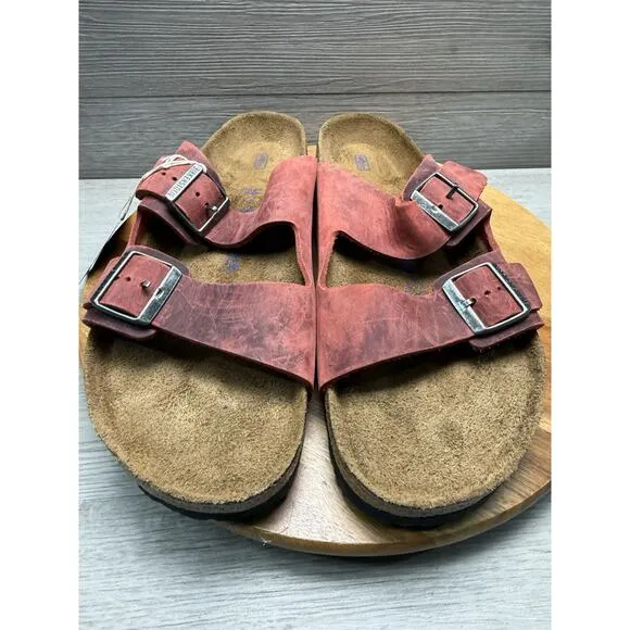 Birkenstock Arizona Big Buckle | Mars Red | Men’s 12 Soft Bed.