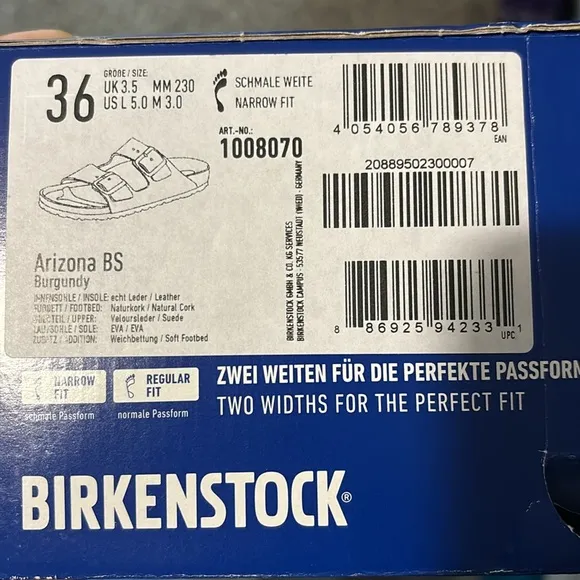 Birkenstock Arizona sandals size 36
