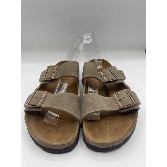 Birkenstock Arizona Sandals Unisex Brown Oiled Leather Vacay 10 US 41 EU New
