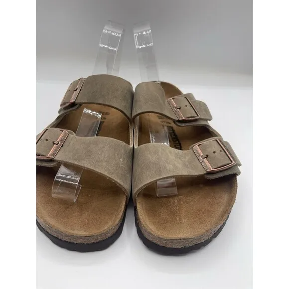 Birkenstock Arizona Sandals Unisex Brown Oiled Leather Vacay 10 US 41 EU New