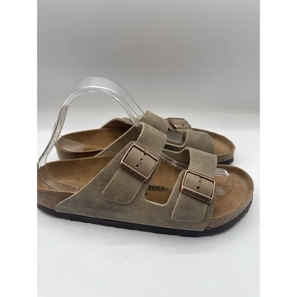 Birkenstock Arizona Sandals Unisex Brown Oiled Leather Vacay 10 US 41 EU New