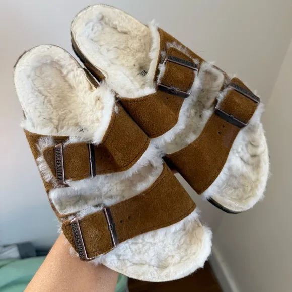 Birkenstock Arizona Shearling Sandals 38/7